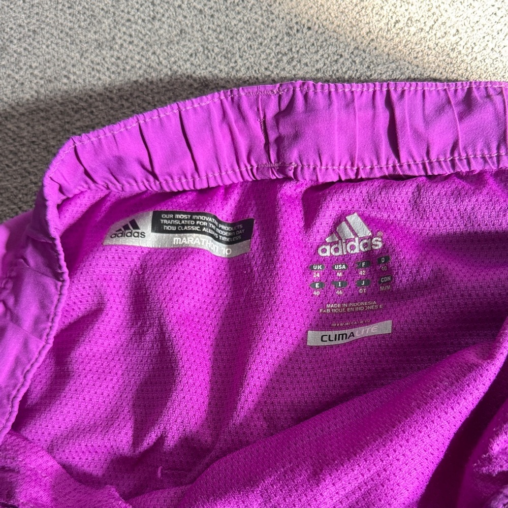 adidas‎ Magenta Athletic Shorts with Navy Trim - Picture 3 of 6